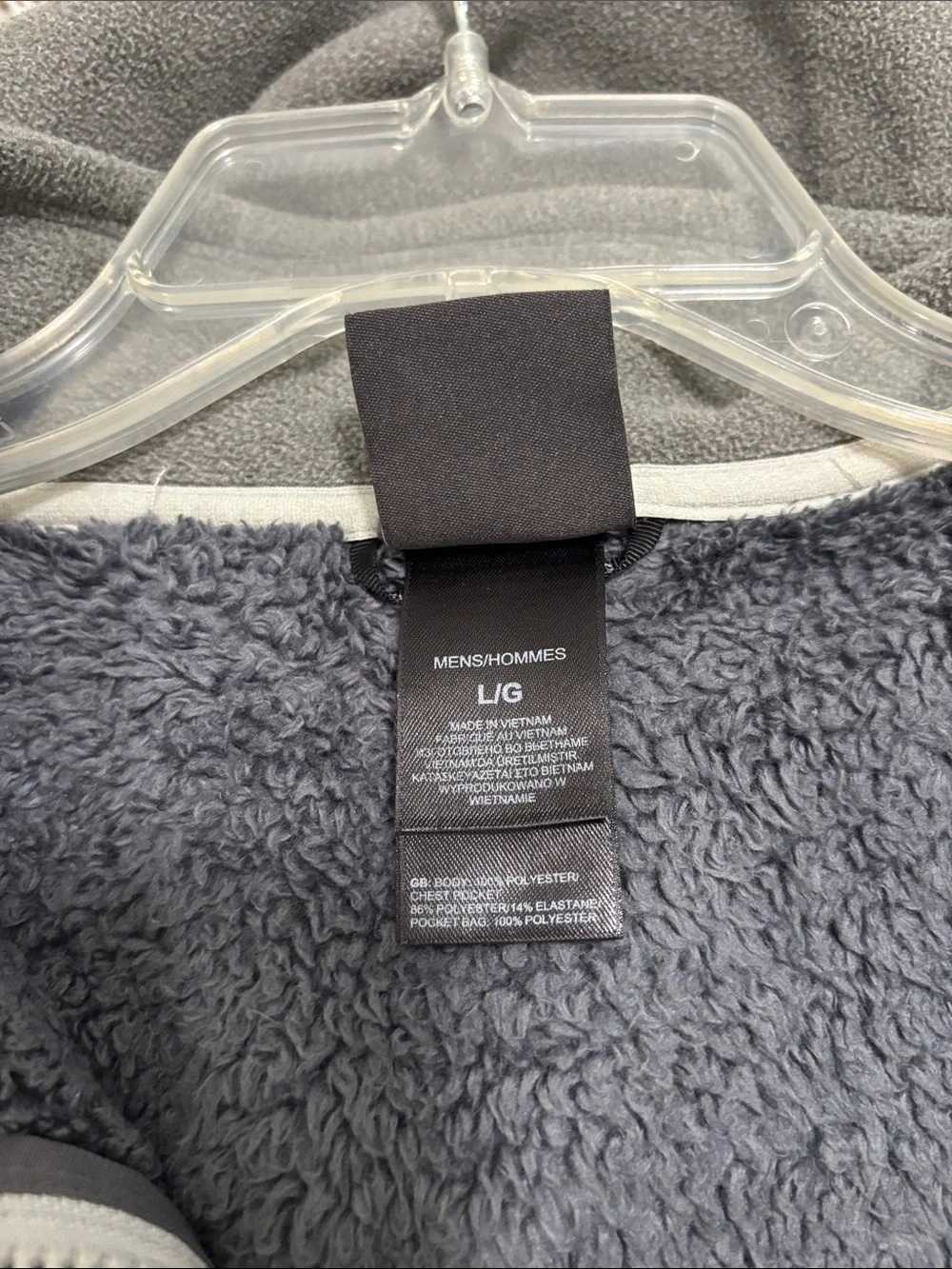 The North Face gray fleece lined Jacket L